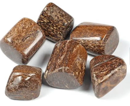 Bronzite tumbled stone for grounding