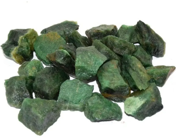 Raw Jade stones known for supporting physical healing, vitality, and longevity